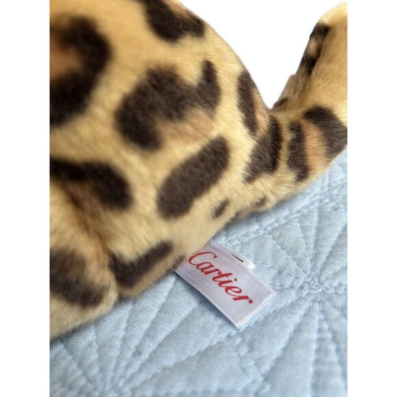 Rare Cartier Leopard Plush On Yellow Taxi Cab 8.5" Stuffed Animal With Red Bow D - Picture 5 of 5